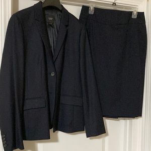 J Crew dark navy all-season wool suit